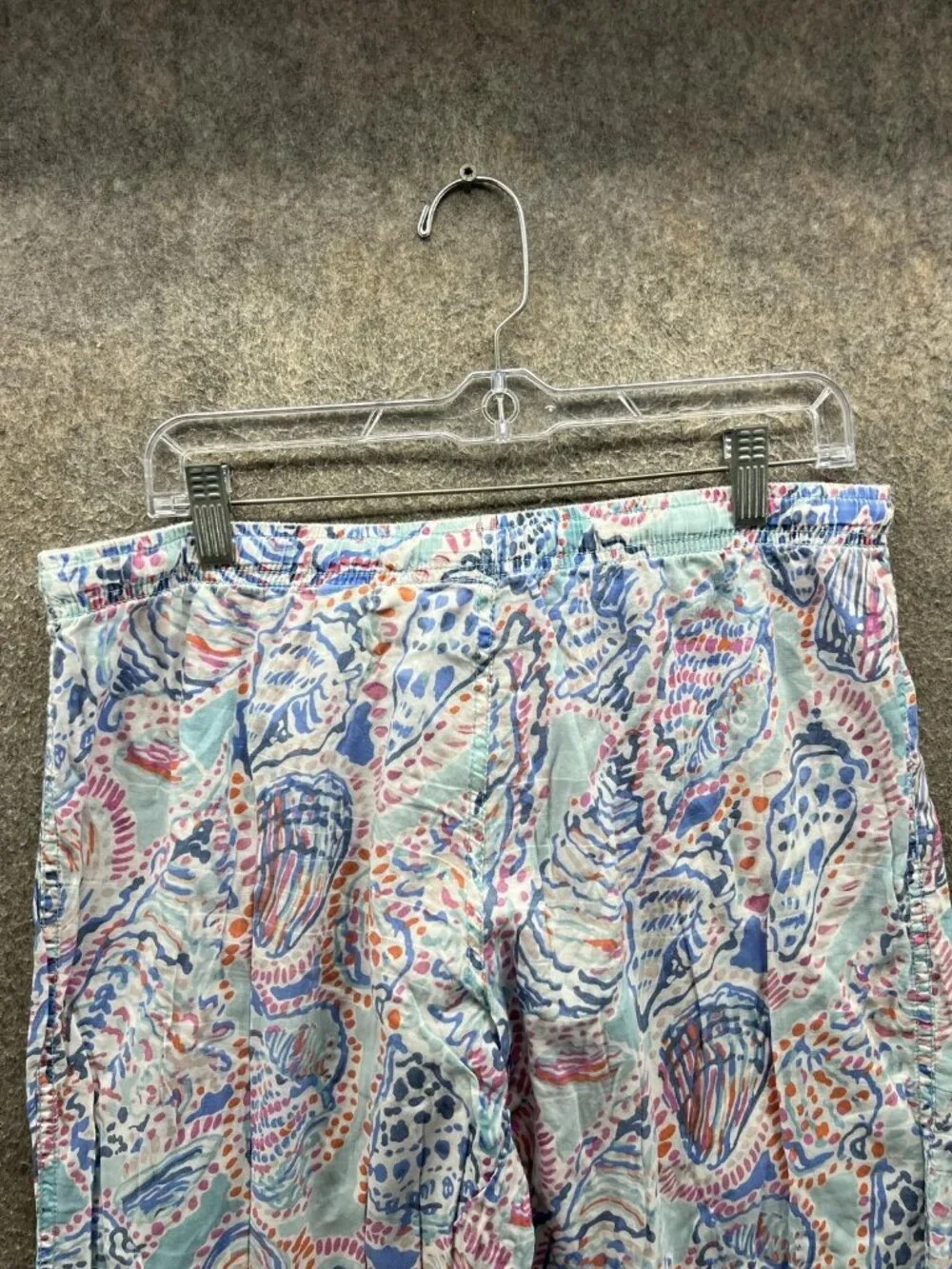 Lilly Pulitzer Pants Women Large Multicolor Paisley Twill Capri Crop Lightweight